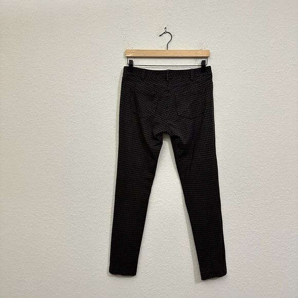 J. McLaughlin "Houndstooth" Ankle Dress Pants Skinny Stretch in Black Brown - Picture 6 of 14